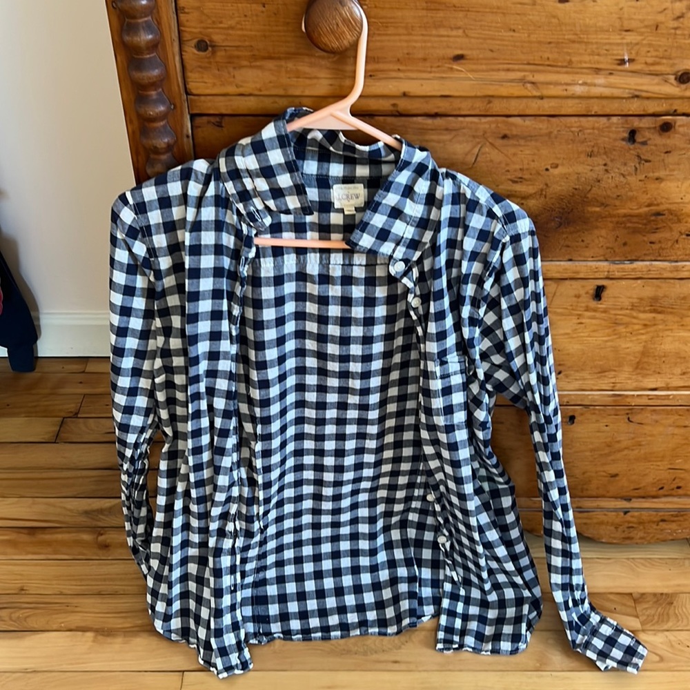 J crew gingham shirt